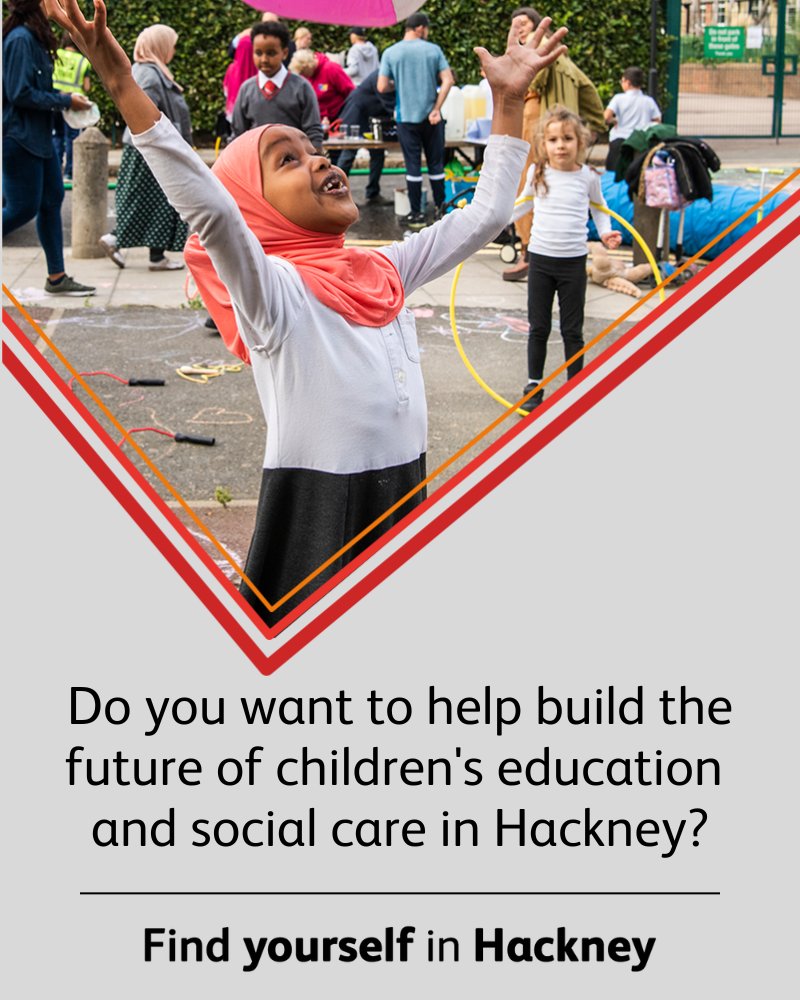 Do you want to help build the future of children's education and social care in Hackney? Find yourself in Hackney! To find out more or apply ➡️ tinyurl.com/3a5cyjx9