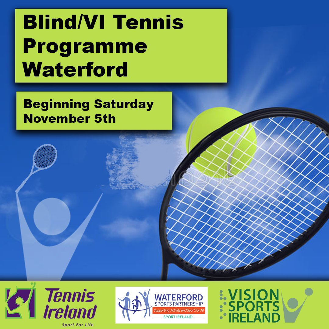 After a massive success in Waterford earlier this month, we are delighted to announce the beginning of our Youth Visually Impaired Tennis program which will begin on Saturday November 5th.

For more details and registration, please click on the link below,
visionsports.ie/event/waterfor…