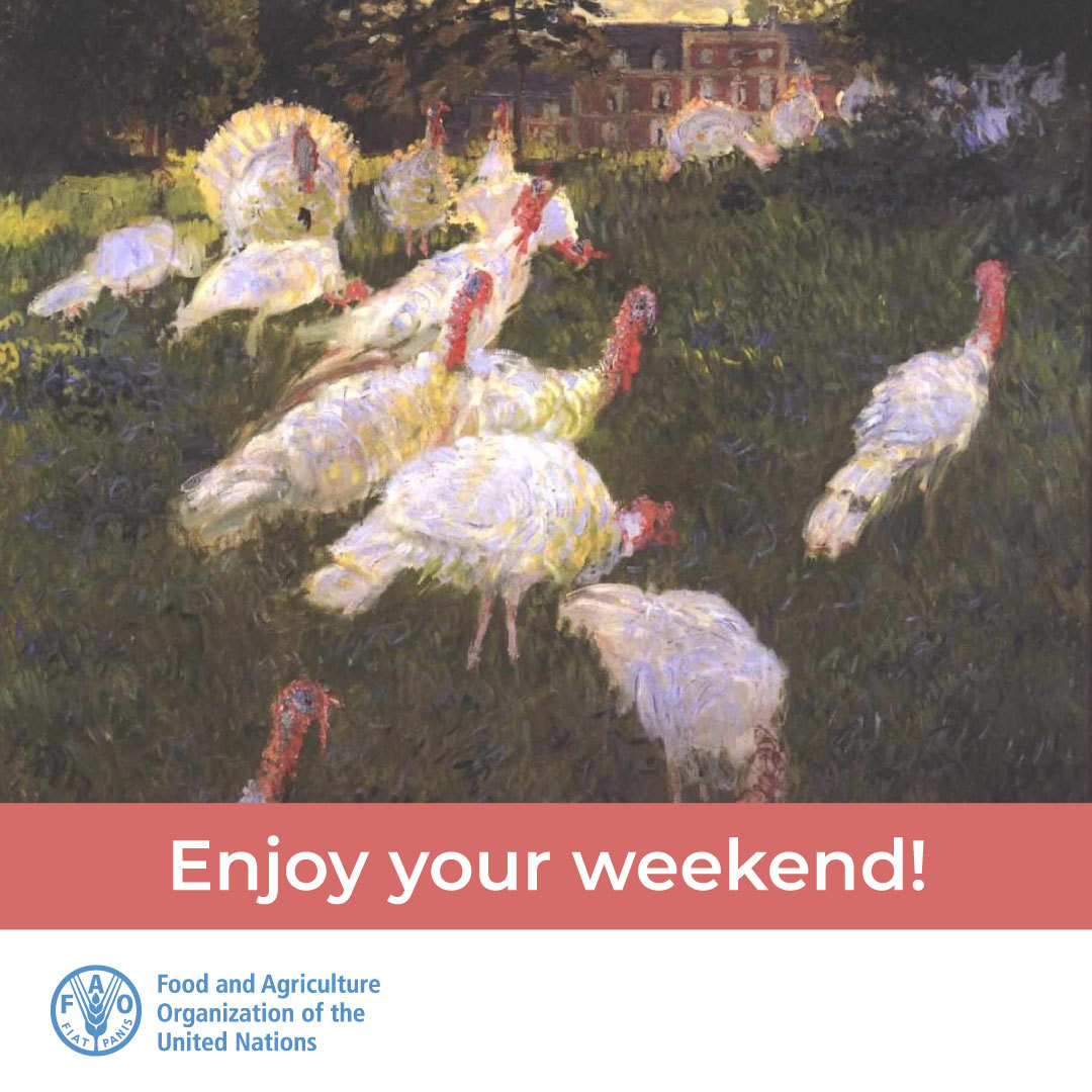 Keeping animals healthy and productive keeps families alive! 🦃🦃 ”Les Dindons' (1877) is a painting by the French Impressionist artist Claude Monet. Tap 💙 if you like it! #happyweekend