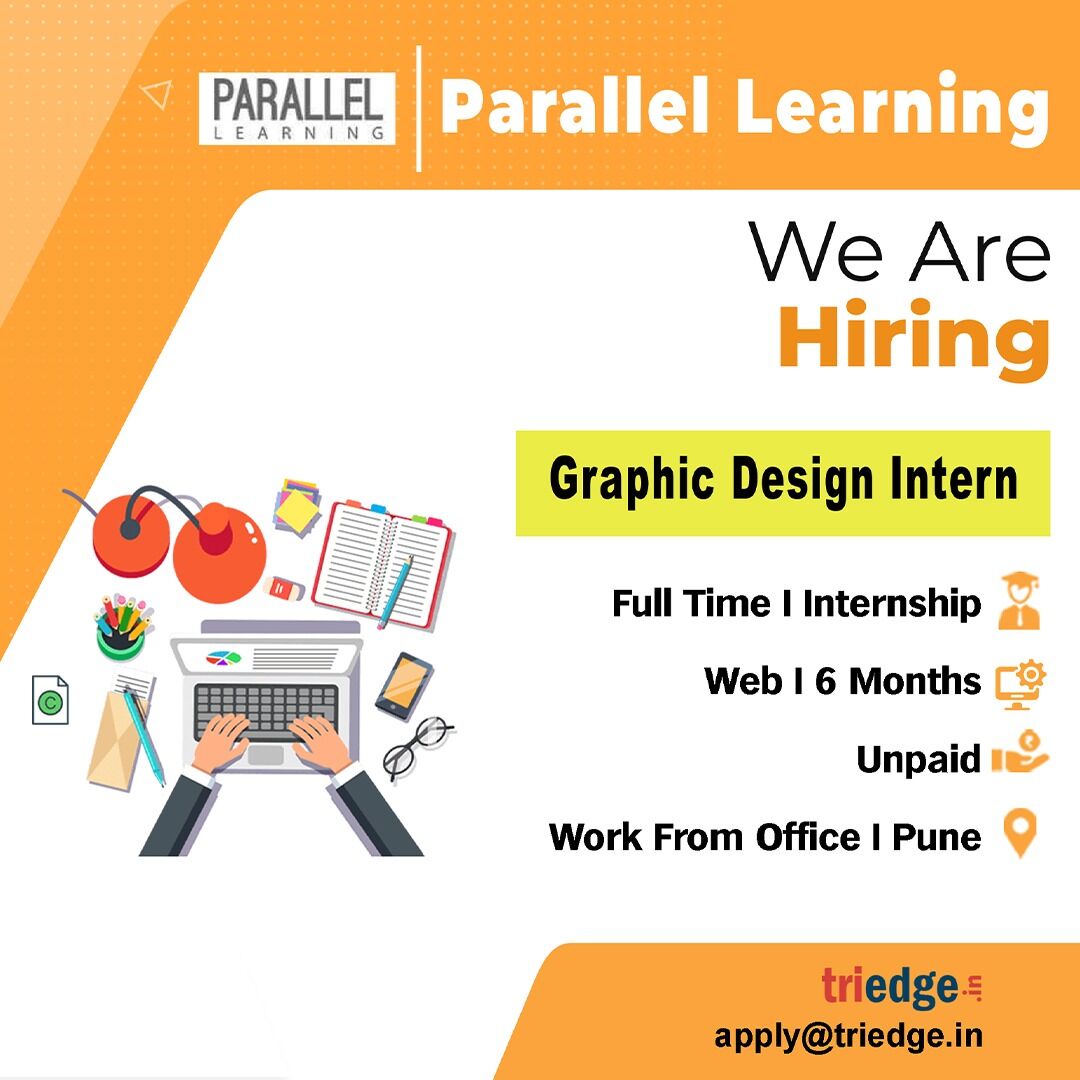 Parallel Learning is hiringinterns for the post of Graphic Designing at Pune location.
Interested candidates may send their resumes at apply@triedge.in.
#hiring #careers #internship #triedge #triedgeinternship #graphicdesigning #parallellearning #punejobs #graphicart  #digitalart