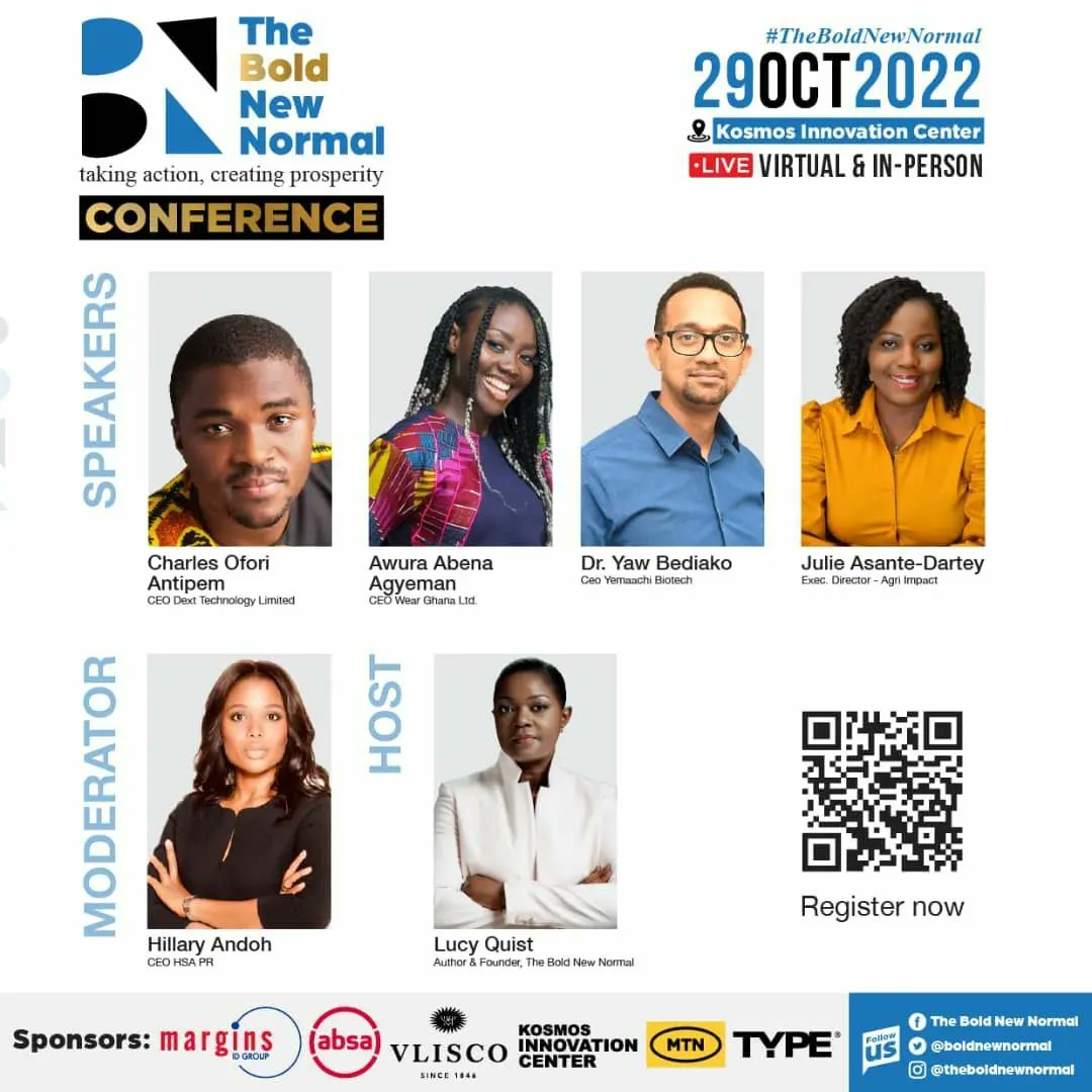 NoveltyGH's tweet photo. Your favourite digital facilitation company is set to handle the @LucyQuist 's The Bold New Normal. We invite you to join us- it's happening tomorrow. You will definitely enjoy it!
#noveltygh #BoldNewNormal #livestreaming #hybridmeeting #liveproduction #noveltyinnovations https://t.co/tb1WRfBKSS