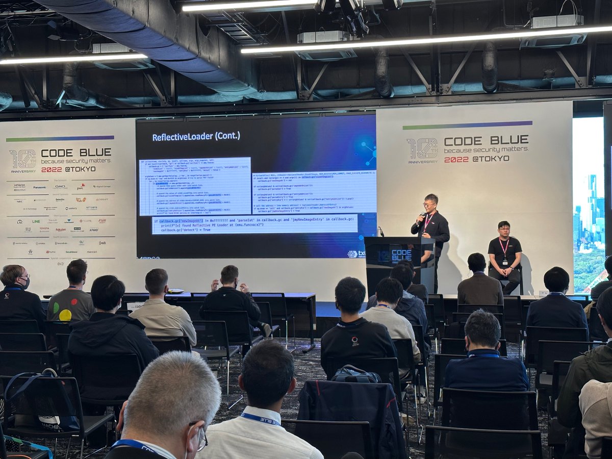 TXOneNetworks's tweet photo. Rethinking Defense: The Code Blue 2022 conference in Tokyo (Japan) was a success! The presentations of our threat researchers @marscheng_, Dexter Chen, Sheng-Hao Ma and Hank Chen enriched the event. https://t.co/ZiZmzMVqq2 #cybersecurity #OTsecurity #codeblue_jp #codeblue2022 https://t.co/Gafw4ChXgl