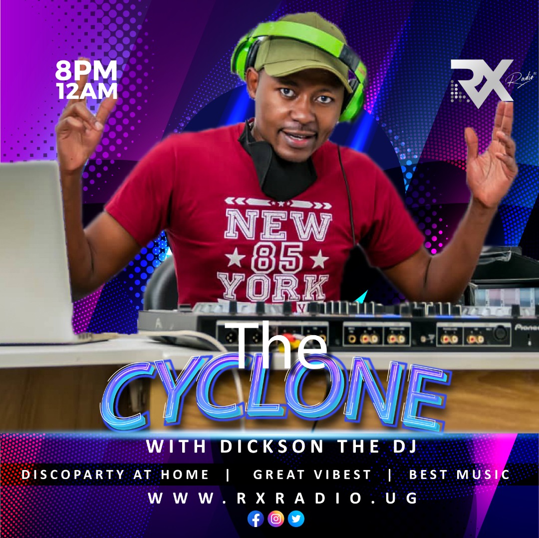 RXRadioUG's tweet photo. #TheCyclone with @DicksonTheDj1
Listen to #RXRadio via: https://t.co/hxw2Io1r8A | https://t.co/Ju3iSAa8TV | iOS- https://t.co/vRHq5kG40R | Android- https://t.co/eichnnpLgP https://t.co/XbN3x9S5NT
