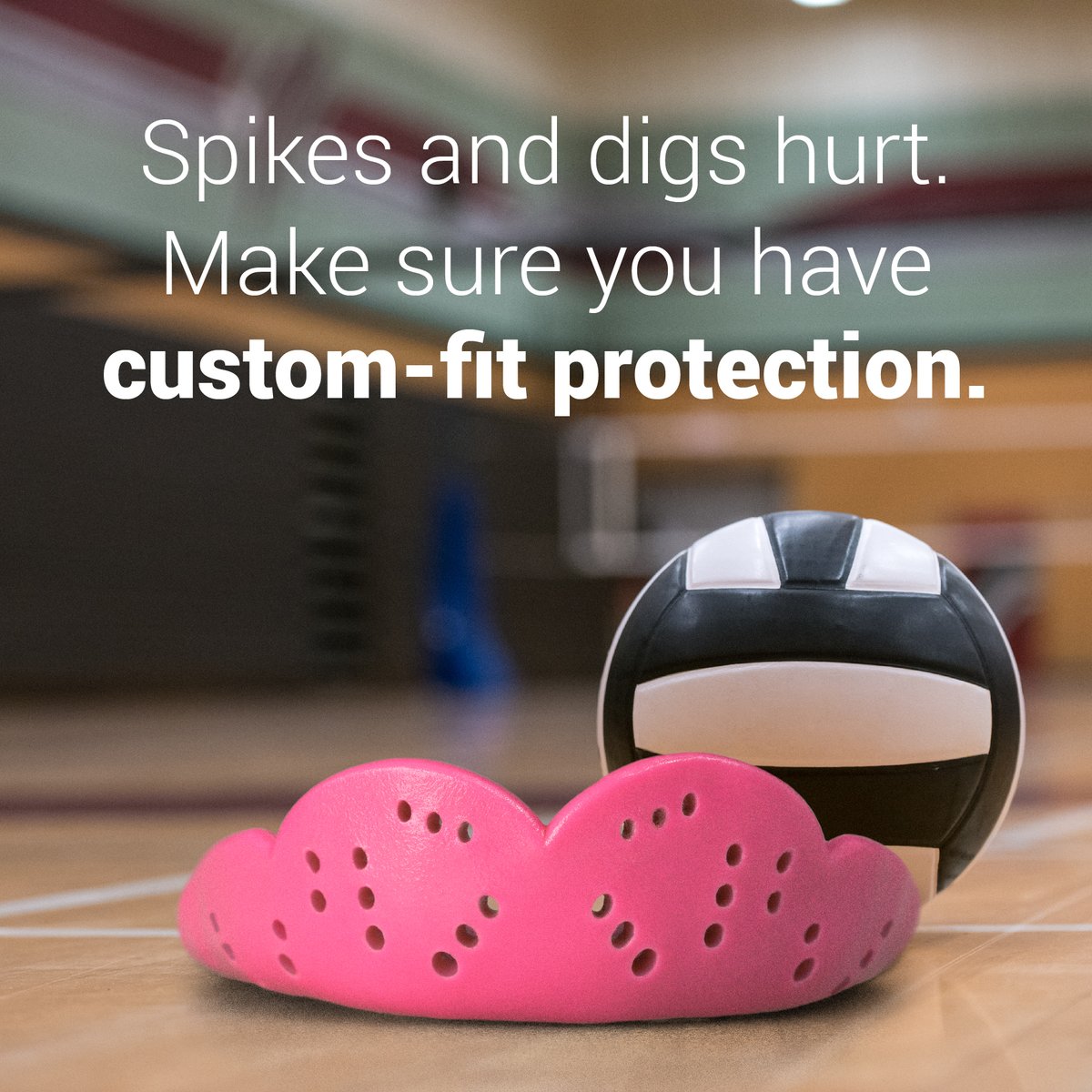 Spikes to the face and digs can seriously hurt. Make sure you have your custom-fit protection!

#mouthguard #sports #volleyball #volleyballlife #volleyballplayer