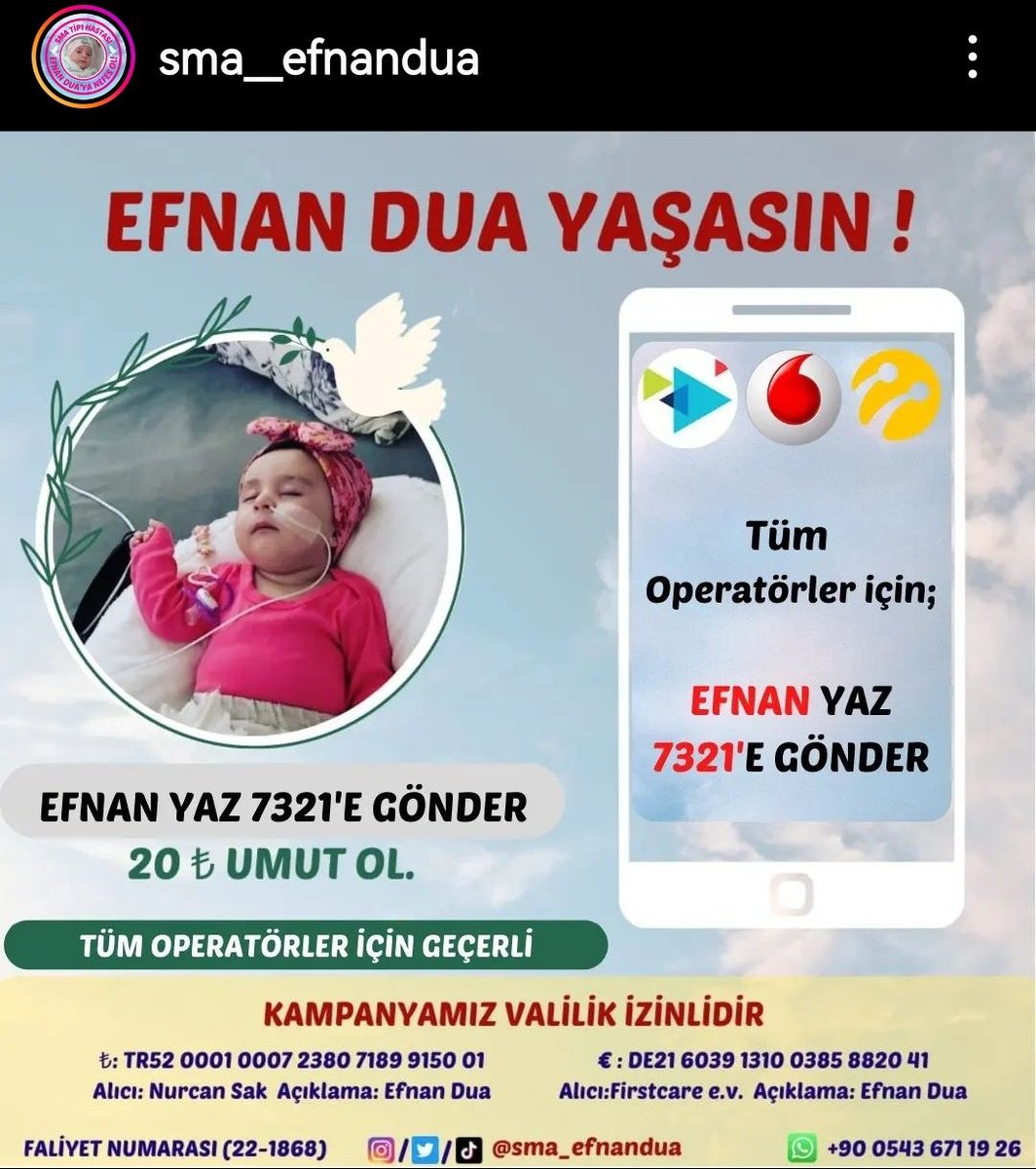 Bir haftada Sma dan 2 Çocuğumuzu Bir Ayda 5 çocuğumuzu kaybettik Yapacağımız Maddi Manevi destekler ile EFNAN DUA Yaşasın @sma_efnandua #efnanduayanefesol