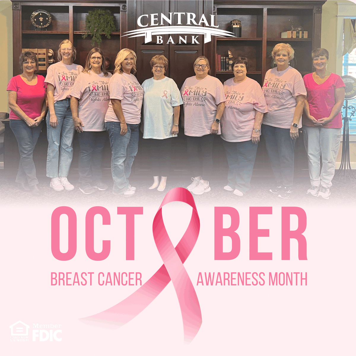 CentralBankTn's tweet photo. Central Bank is wearing pink today for Breast Cancer Awareness Month and in honor of one of our own, Paula! https://t.co/ov0S5BHtl0