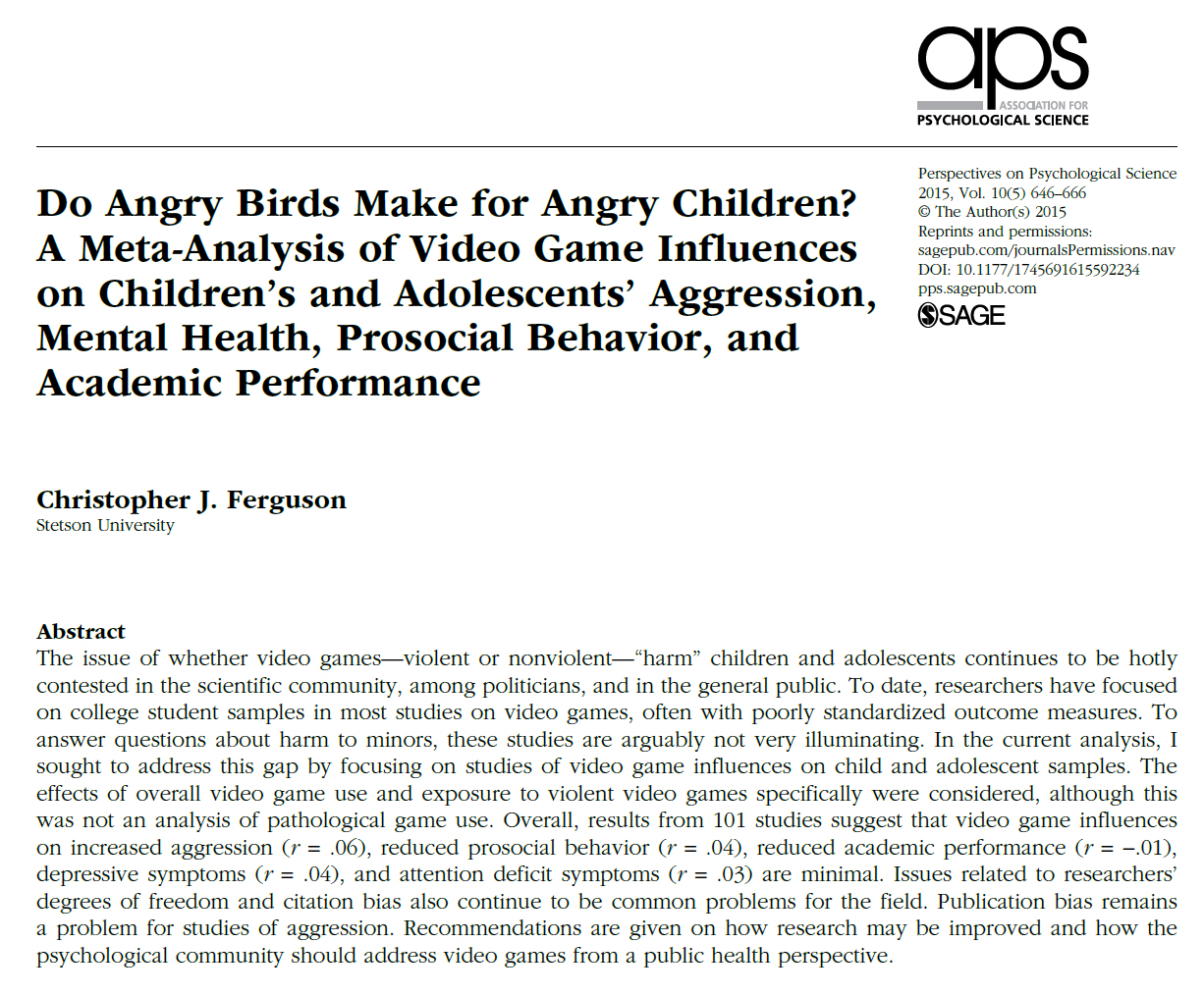 Adam Grant on Twitter: "Rumors of the dangers of video games are vastly  exaggerated. 101 studies, 106k kids &amp; teens: video games have  negligible impact on grades, depression, attention, aggression. Only 3.1%