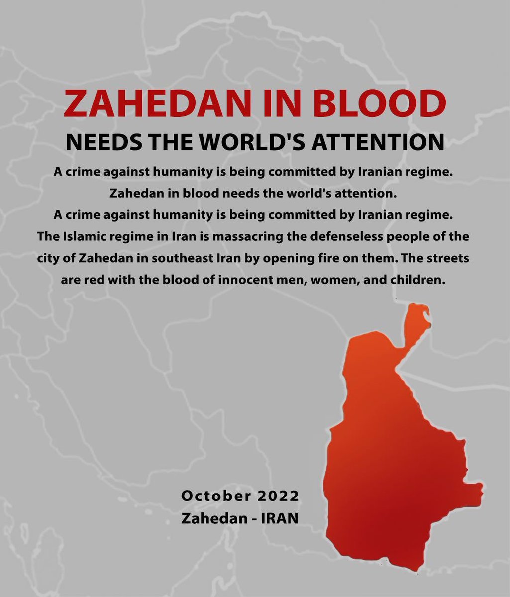 Limportant_fr's tweet photo. 🆘️ Nous recevons de nombreux appels à l’aide et de nombreux témoignages venant de Zahedan, capitale de la province de Sistan-et-Baloutchistan, encerclée par l'armée de la république islamique. Un crime contre l'humanité est en train de se produire. 
 #زاهدان 
#IranRevoIution https://t.co/7zkxMQHqkX