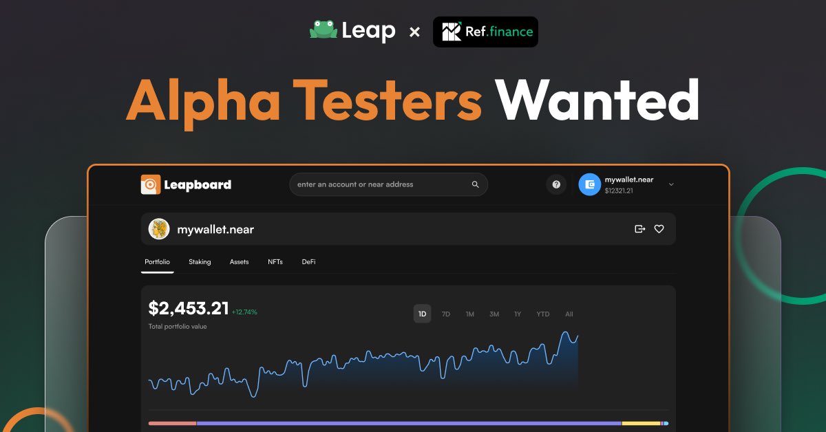 rhea_finance's tweet photo. Hey #REF &amp; #NEAR fam,

Want to be the first in line to experience @finance_ref on @leap_near dashboard? 

Well, now's the time 🚀

First 20 RTs will get the links in their DM from @leap_near account 🔥

Go bring that Alpha home ✊ https://t.co/QAJWvF8C7M