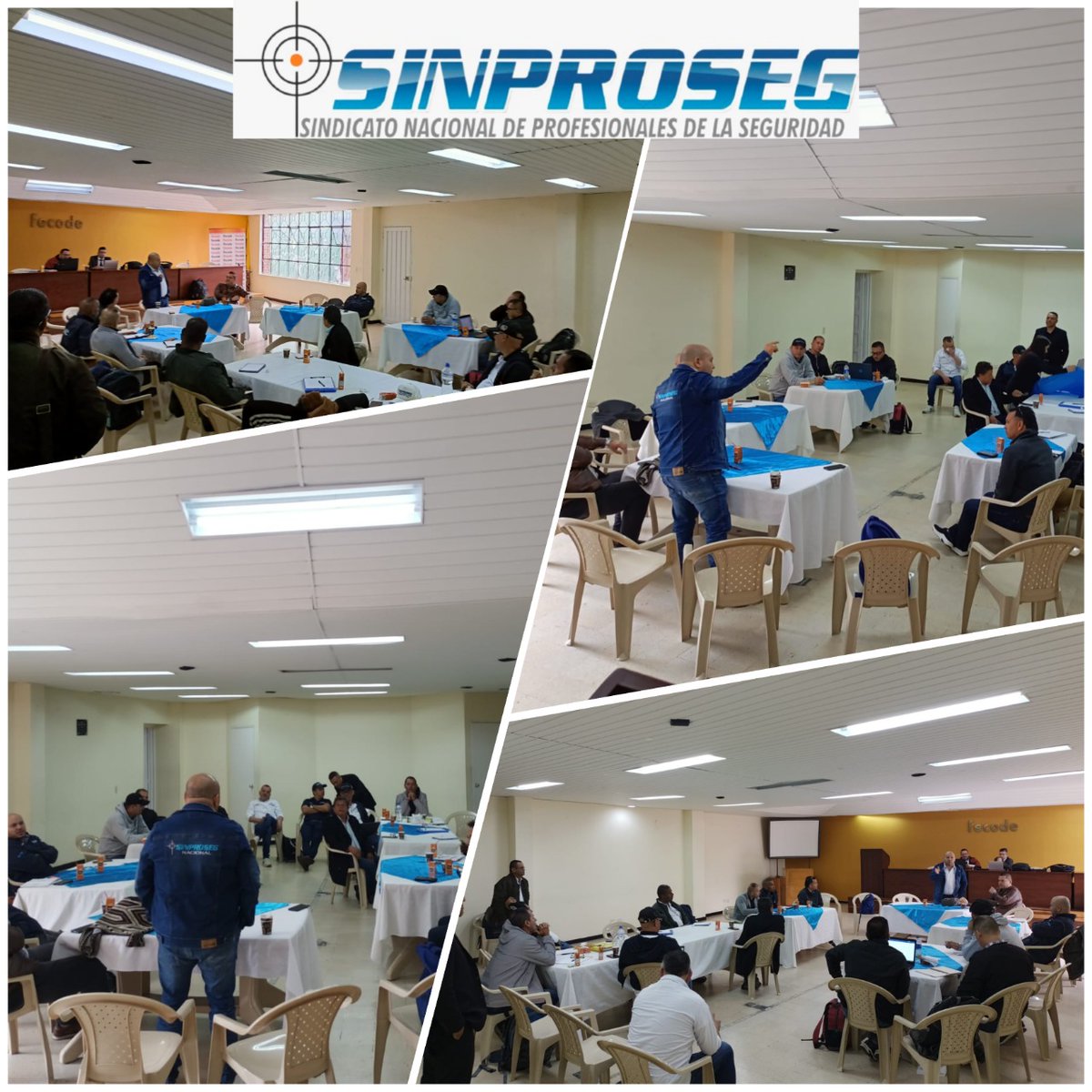 La Junta Directiva Nacional de <a href="/SINPROSEGN/">SINPROSEG NACIONAL</a> en reunión con todos los presidentes regionales socializando nuestra posición de incorporación de planta de <a href="/UNPColombia/">Unidad Nacional de Protección, UNP.</a> y anexo 5 del contrato macro.