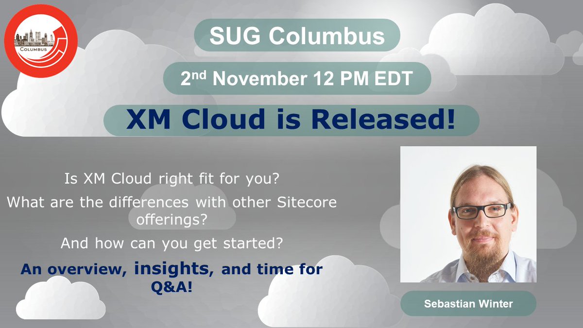 Maulik Darji (@darjimaulik) on Twitter photo Do you have questions about XM Cloud? Join us to get insights and answers by <a href="/lovesitecore/">Sebastian Winter</a> on 2nd November at 12 PM EDT. <a href="/SUGColumbus/">SUG Columbus</a> Register Now at kommunity.com/sitecore-user-… Do you have questions about XM Cloud? Join us to get insights and answers by <a href="/lovesitecore/">Sebastian Winter</a> on 2nd November at 12 PM EDT. <a href="/SUGColumbus/">SUG Columbus</a> Register Now at kommunity.com/sitecore-user-…