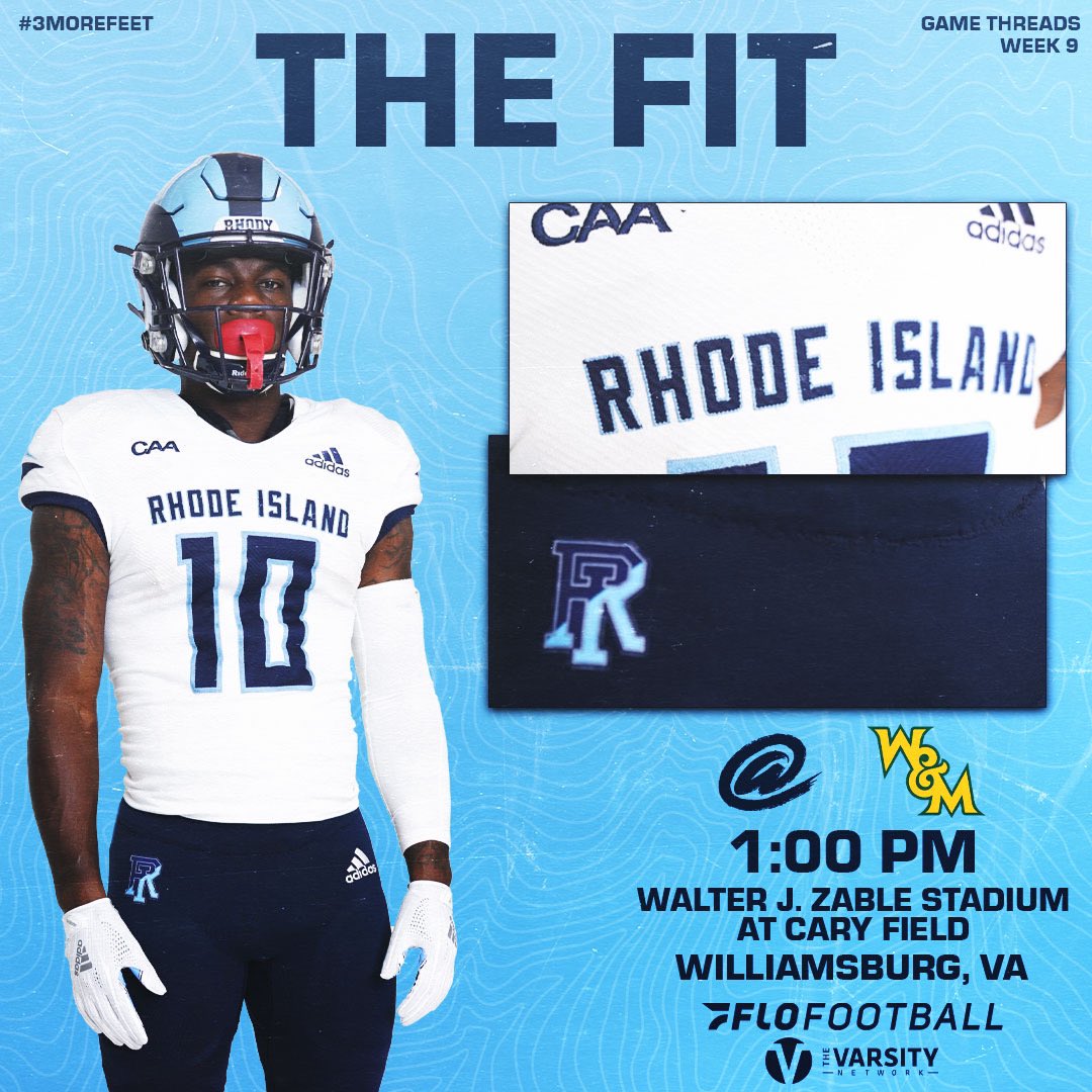Battle with the Tribe 🗡️

We’re rolling with white and navy for tomorrow’s game against William and Mary.

#GoRhody #3MoreFeet