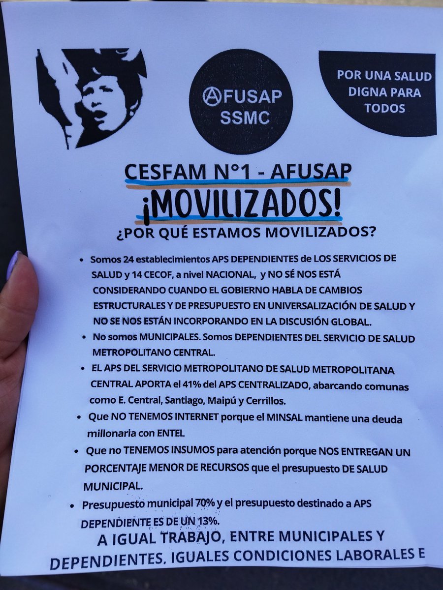 lanainpame's tweet photo. Movilizados por mayores recursos para nuestros pacientes y que seamos incluidos en la Mesa de #SaludUniversal del #Minsal 
#ApsDependienteExiste

@baradit @BSepulvedaHales @KarolCariola @FortinOficial @turbogigi https://t.co/yIAxiAOkLZ