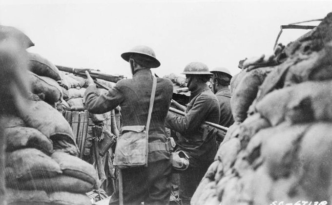 On this day in 1917, U.S. Army soldiers James Gresham, Thomas Enright and Merle Hay die in fighting on the Western Front near Artois, France. They are the first of 53,000 American servicemen to be killed in action during the First World War.