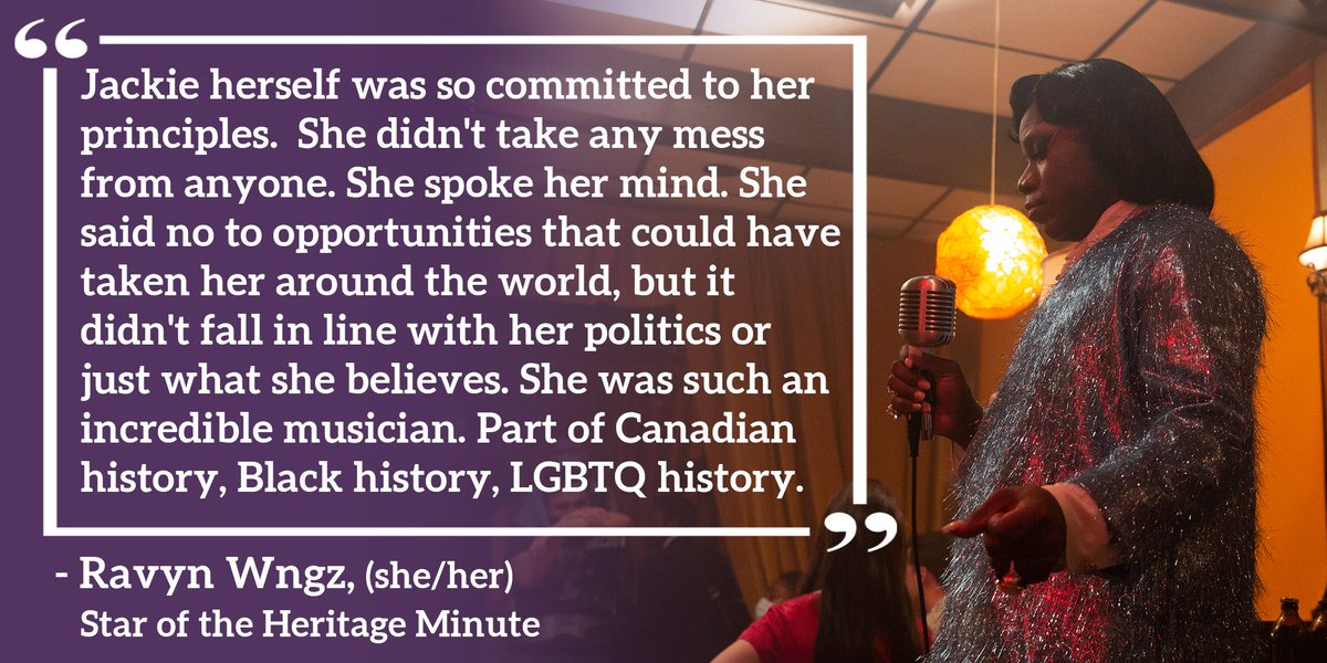 We asked <a href="/RavynWngz/">Ravyn Wngz</a>, who portrayed Jackie Shane: "What does it mean to you to tell Jackie Shane's story?" Don't miss the brand new #HeritageMinute, out now!