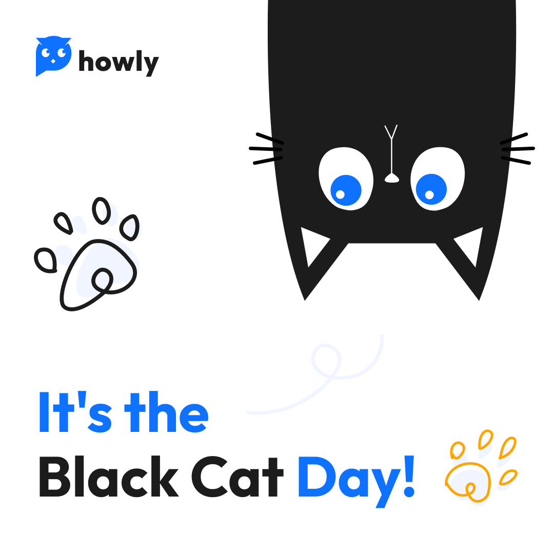 Howly_Global's tweet photo. Happy Black Cat Day to all the cat lovers and not only 🐈‍⬛ Wish that your favorite pets brought you only luck and love! 🖤 https://t.co/4ErML1eWKF