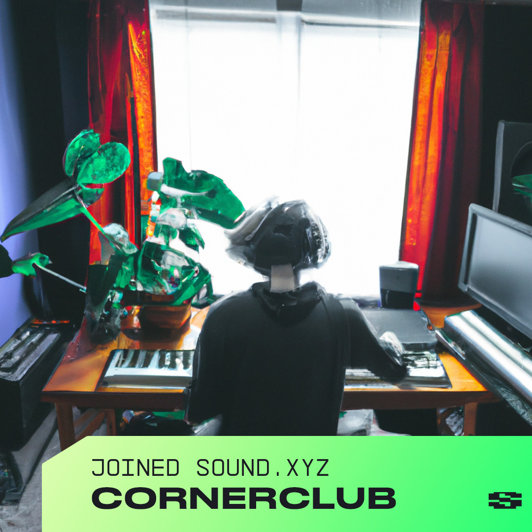 Today we’re excited to highlight @cornerclub_ a collective originating from the @songcamp_ discord. Their drop is at 5:00PM EST with 80 limited editions for their genesis Sound release “Dance Music for Introverts Vol. 1” sound.xyz/cornerclub/dan…