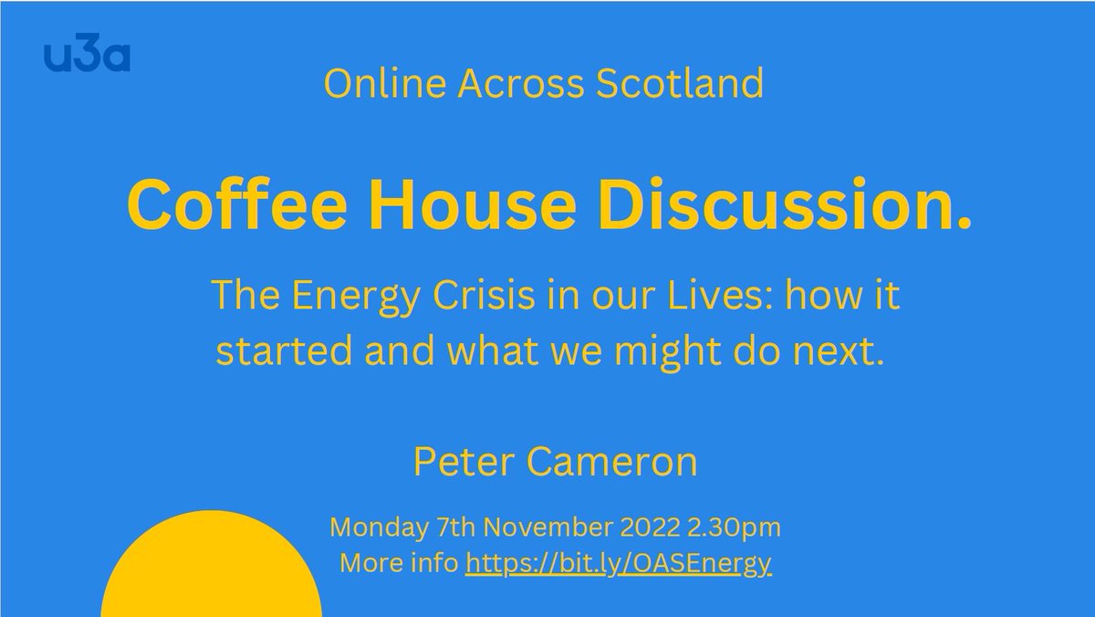 Date for your diary. Monday 7th November. 1430hrs. #EnergyCrisis #brainhealth #u3a <a href="/u3a_UK/">u3a</a> please RT