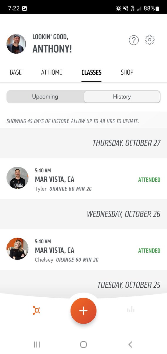AnthonySacks's tweet photo. @orangetheory I took class this morning , got the summary emailed and that's showing in the app.  But it's not tracking for hell week or showing in my history.  Please help https://t.co/wVtI494Nz4