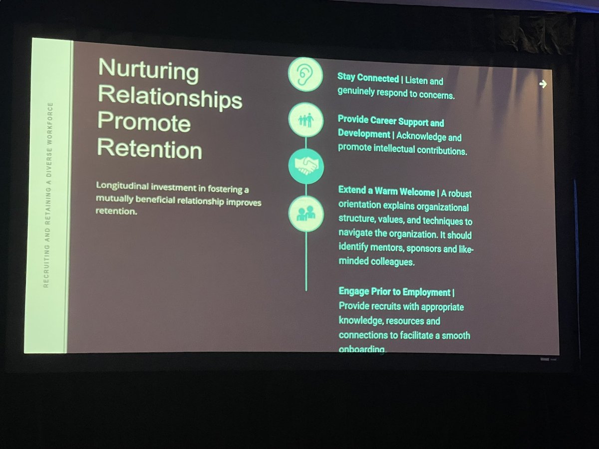 To retain top talent you need nurturing relationships ✅Stay connected ✅Provide career support and development ✅Warm welcome: Help them identify mentors and sponsors ✅Engage prior to employments: facilitates a smooth onboarding #MayoGRIT