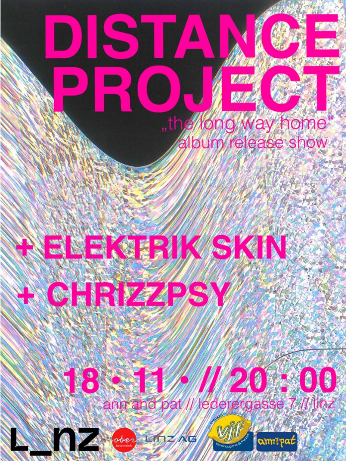 Hello dears, on Friday 18.11. 
we @ElektrikSkin are with CHRIZZPSY support for the DISTANCE PROJECT! @ ANN AND PAT! 
best regards Robson 
poster by: lovely Sophie 💜

#liveinconcert #liveonstage #onstage #annandpat #electronicmusic #live #elektrikskin #distanceproject #chrizzpsy