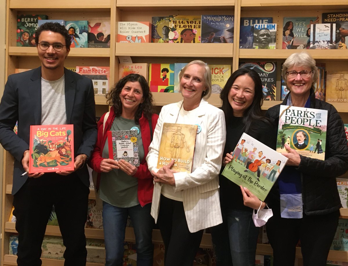 We had a great educator's event Tuesday night with authors Tyus Williams, Marissa Moss, Joanna Ho, and Betsy Partridge. Thank you, Mrs. Dalloway's Bookstore! #mrsdalloways #kidsnonfiction #bookstagrammer #howtobuildahuman