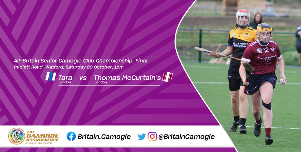 Who is the best camogie team in Britain? Head to @GlenRoversGAA in Watford to find out tomorrow: All-Britain Senior Camogie Club Championship, Final Saturday 1pm, Watford @Tara_Camogie_UK v @ThomasMcCurtain @BritainCamogie @theirishpost @IrishPostSport