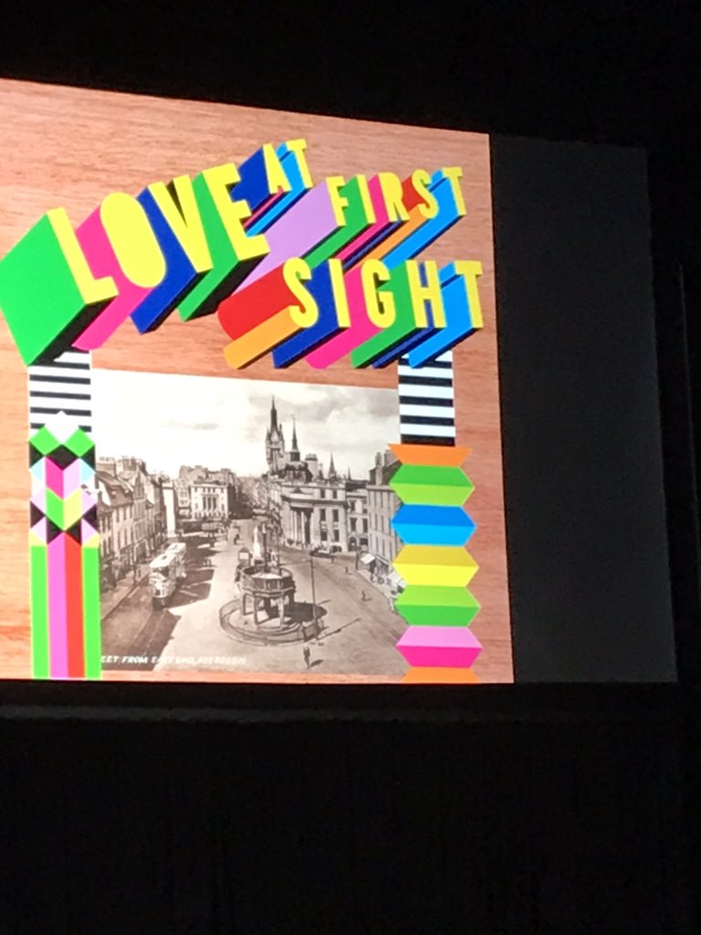 Aberdeen getting a shout out from <a href="/MoragMyerscough/">morag myerscough</a> in her talk at #RGDDT was heckin sick. S C O T LAND