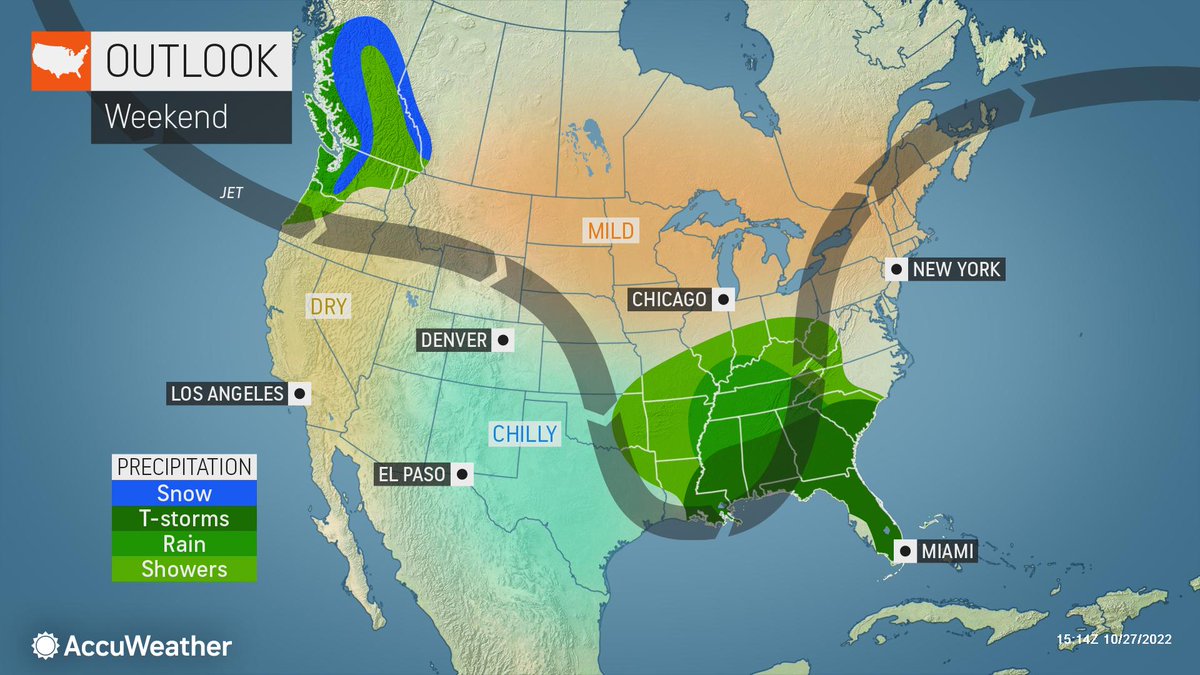 WEATHER @accuweather Friday • This afternoon-Partly sunny. High 65. • Tonight-Partly cloudy. Low 43. • Saturday-Some sun giving way cloudy skies. High 68. bit.ly/38E3FAv