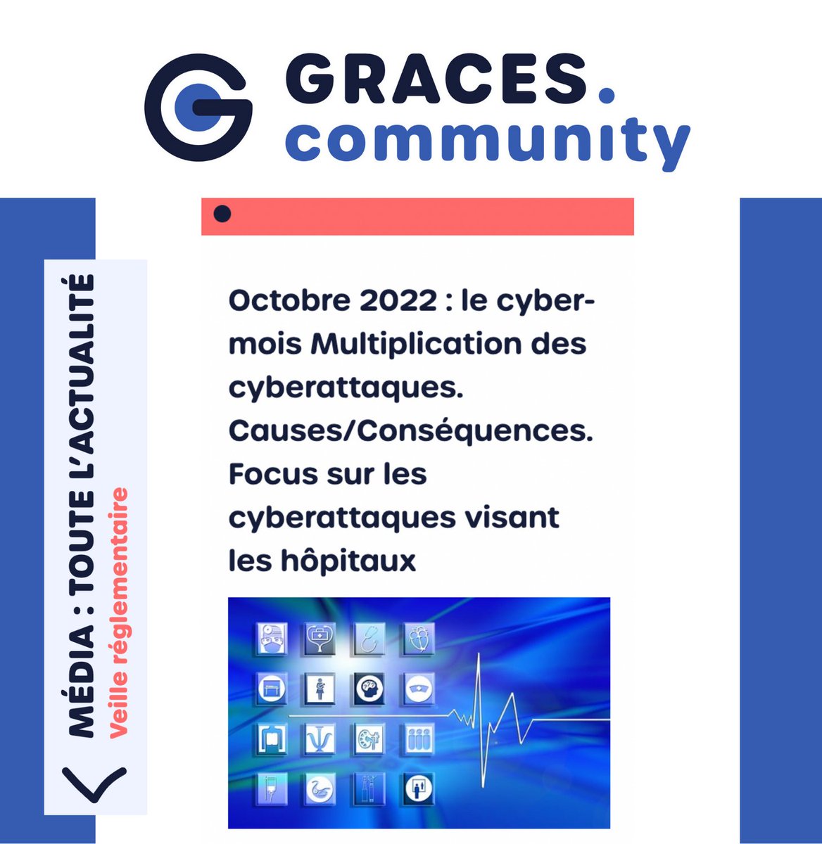 💻 #CYBER  - #complianceofficer - #assurance
#GRACEScommunity, vous propose 3 publications quotidiennes.

👉 Veille de Caroline AUBRY analysant des cyberattaques : 
- graces.community/post/octobre-2…

👉 Offres d'emplois, à l'espace recruteur, à l'espace média : lnkd.in/eWzPYEM4