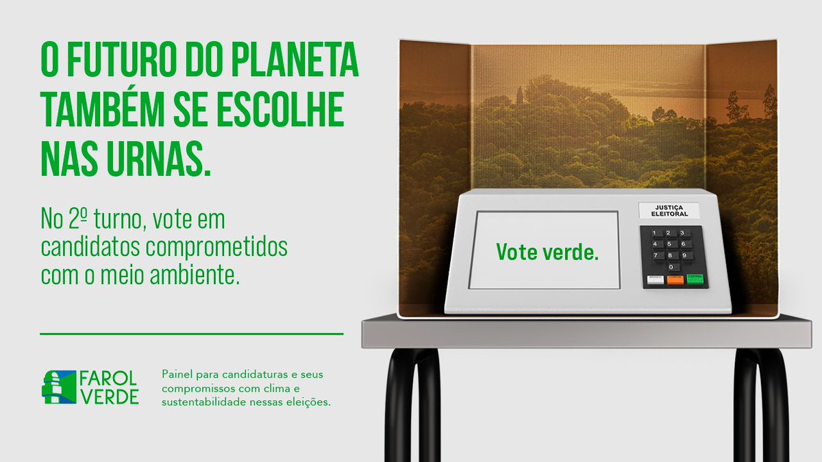 Kinoplex's tweet photo. Estamos na reta final das eleições, mas ainda falta muito para tornarmos o planeta um lugar sustentável e seguro para se viver. Por isso, neste segundo turno, estude os candidatos a governador e presidente, e #voteverde.
#PainelFarolVerde #Eleicoes2022 #MeioAmbiente #VoteCerto https://t.co/BUtLHWZRrL