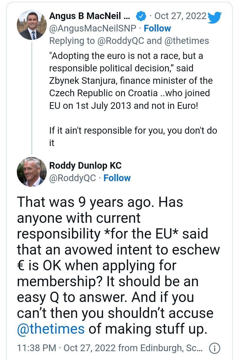 SNP MP Angus MacNeil trying to debate with Roddy KC might be the funniest thing you will see today. He would be outwitted by Noddy, never mind Roddy.