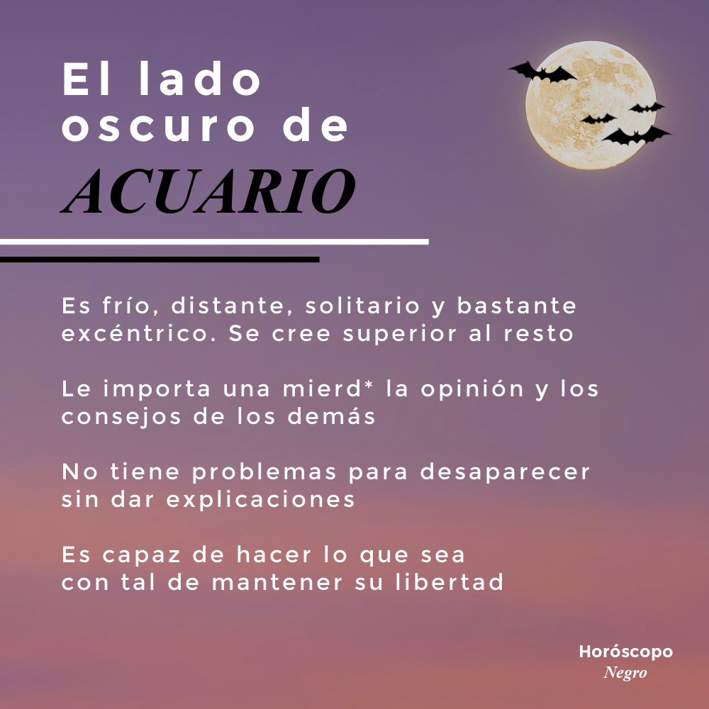 acuario_hn's tweet image. El lado oscuro de #Acuario ✨🔮✨ #horoscoponegro