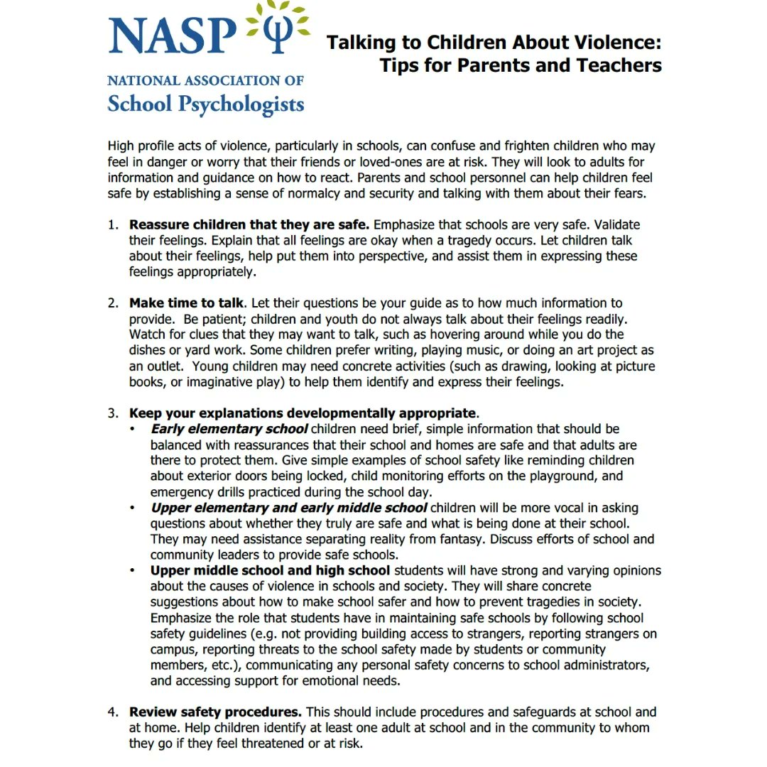 BallStateSC's tweet photo. Here are some tips on how to have conversations with kids about gun violence in schools.
#ballstate #university #school #counseling #program #essentialconversations https://t.co/wPBtlHD7zP