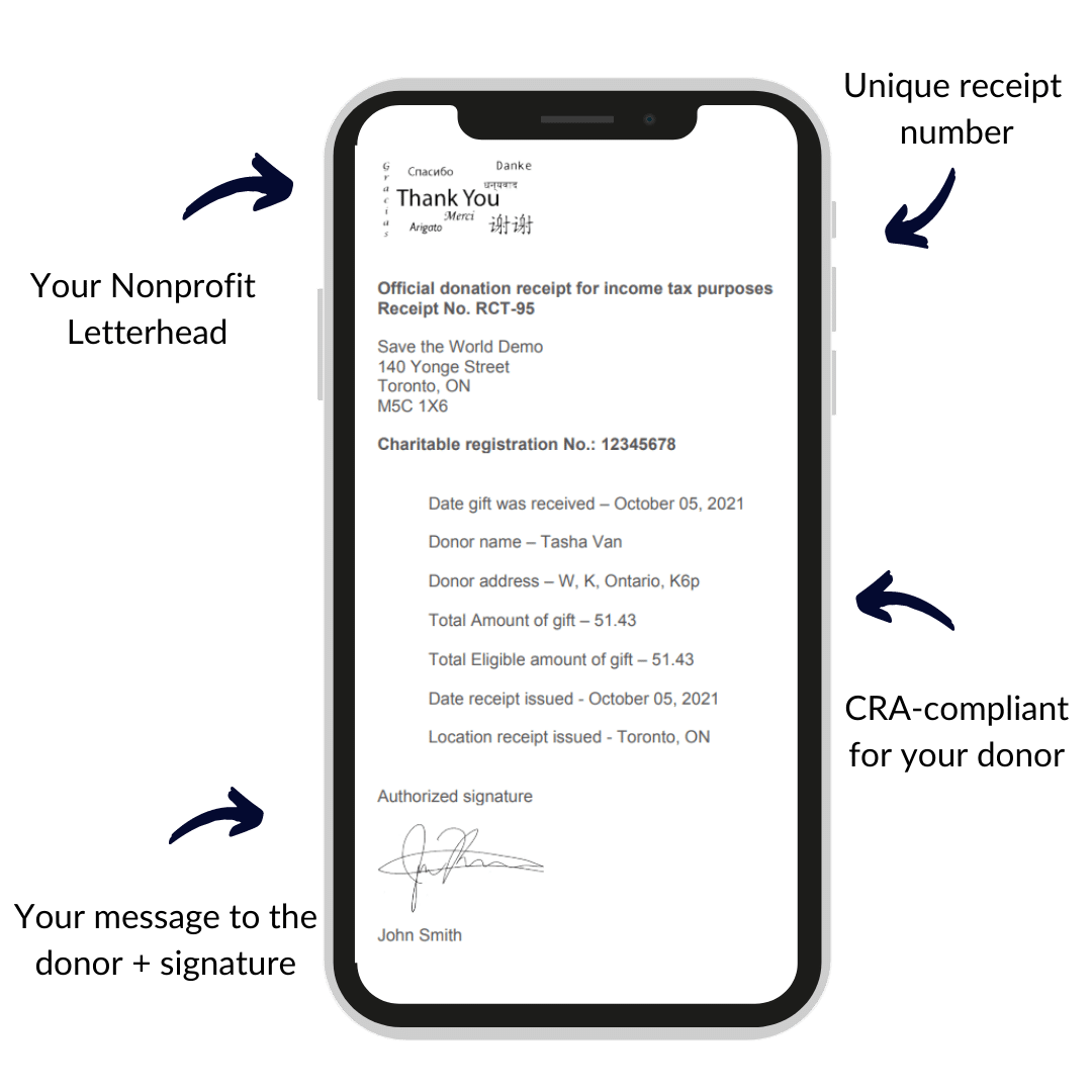 cloudStack_svcs's tweet image. receiptManager makes issuing charitable tax receipts painless.
Save time by automatically creating and sending official CRA-consolidated receipts or year-end giving summaries to donors in a single step.
#donations #fundraising #nonprofitfundraising #nonprofits