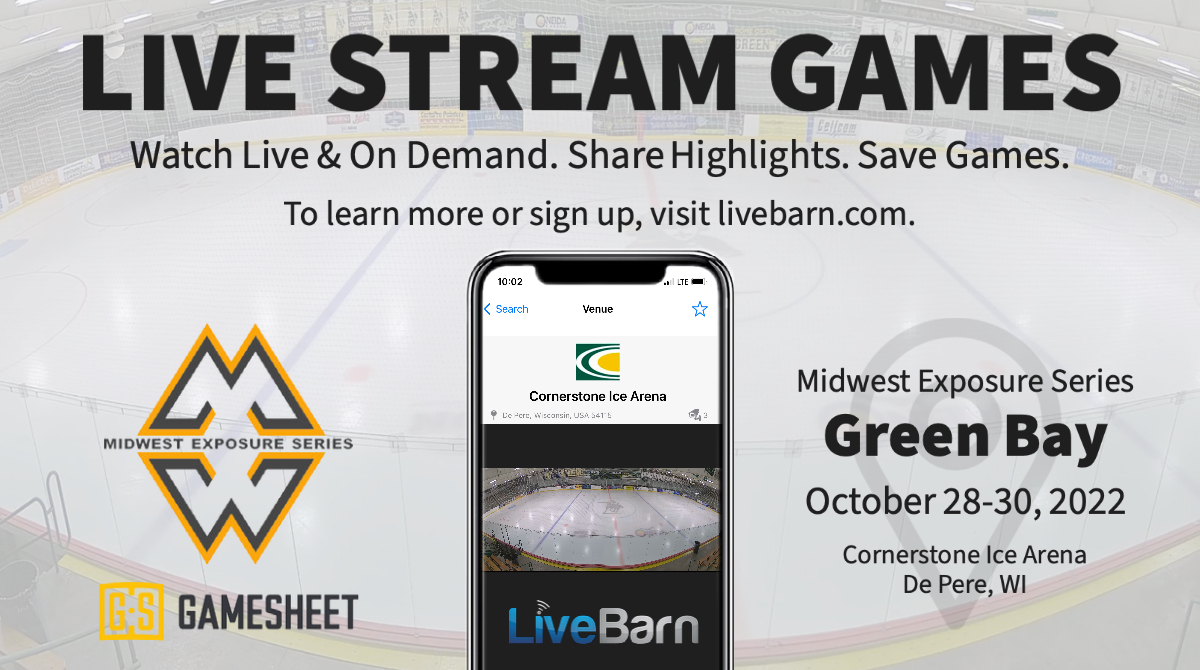 If you couldn't make it out this weekend to watch your team play, <a href="/LiveBarn/">LiveBarn</a> has you covered!

Just head to their website (livebarn.com/en/) and look up Cornerstone Ice Arena in De Pere, WI!