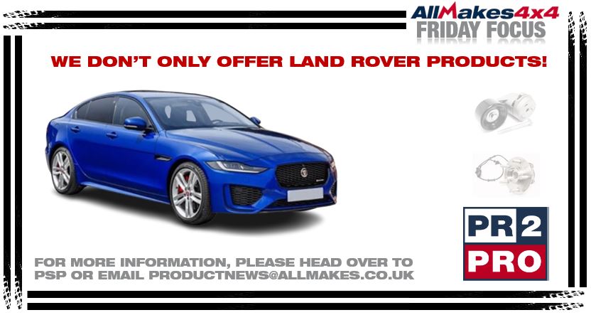 At Allmakes we don’t only supply parts to repair Land Rovers, we also have a comprehensive Jaguar aftermarket program.

Our range comes with the highest standards, and it's backed up with an extended warranty.

For more information email productnews@allmakes.co.uk.
#explore