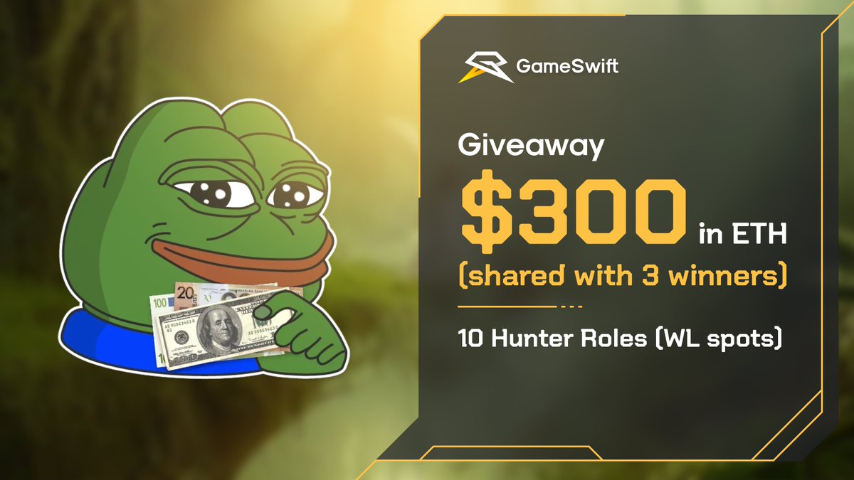 Want to win a WL spot? Join our Discord’s Meme-Contest Giveaway 🥳 👉Create a meme with @GameSwift_io and @Avocadoguild logos 👉Post it here: bit.ly/3zhtQrq Prizes: 3x $100 in $ETH 10x Hunter role with a WL spot 🗓️Ends: 30 Oct, 23:59 UTC