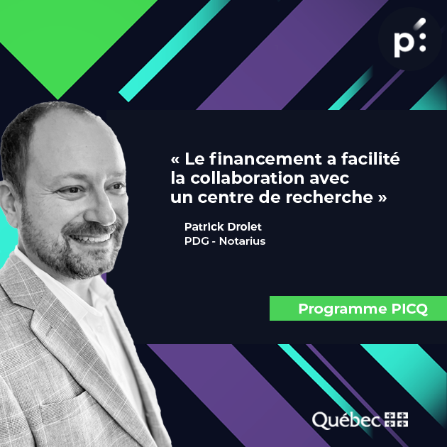 Prompt_Innov's tweet photo. Retrouvez le témoignage de Patrick Drolet, PDG de @notarius: des solutions de signature électronique et numérique. Un projet financé par le programme #PICQ et accompagné par les équipes de Prompt👉 https://t.co/mTLloIrTVW

Programme de financement @economie_quebec 
#ProgrammePICQ https://t.co/74IEezUVBX