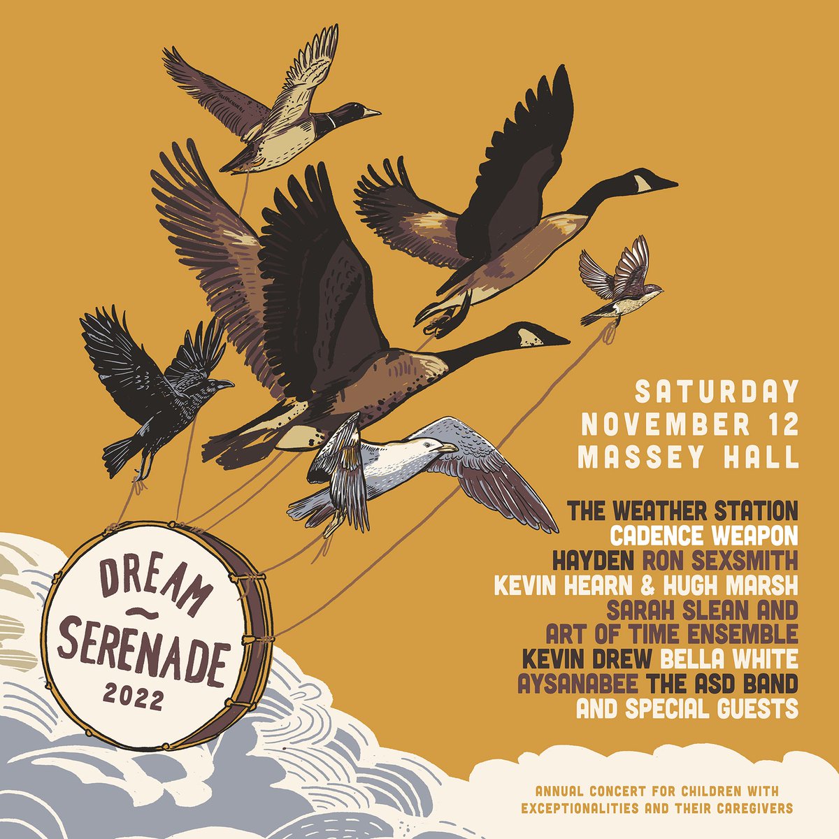 This year's performers will include The Weather Station, Cadence Weapon, Hayden, Ron Sexsmith, Kevin Hearn &amp; Hugh Marsh, Sarah Slean and Art of Time Ensemble, Kevin Drew, Bella White, Aysanabee and The ASD Band, along with surprise guests. Tickets at shorturl.at/aegop