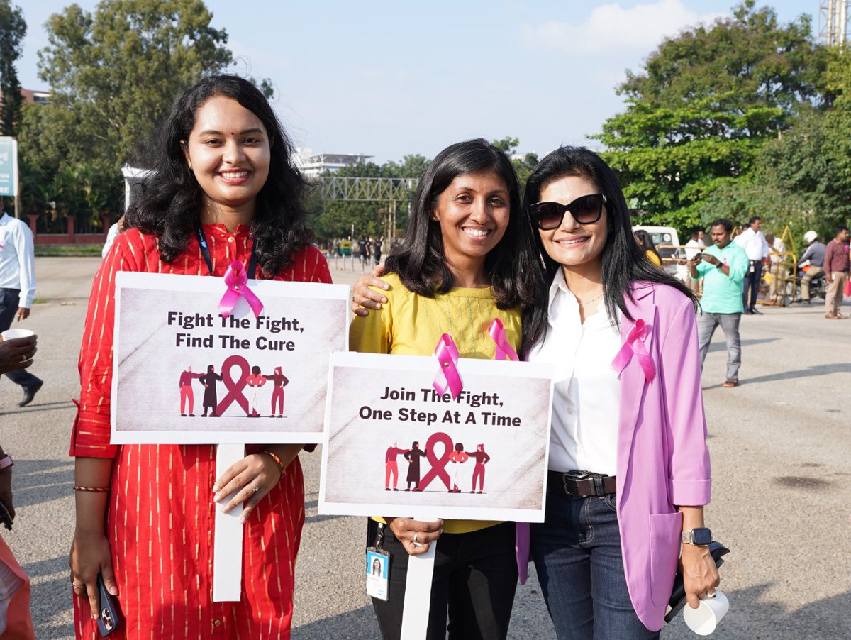 saplabsindia's tweet photo. As part of the #BreastCancerAwarenessMonth, our SVP &amp; MD, #SAP Labs India, @gangadharansind led our colleagues and neighbouring associations for a 2.5 km Walkathon to raise further awareness around the cause and to advocate a healthier way of living. https://t.co/LvJuU5Wqx5
