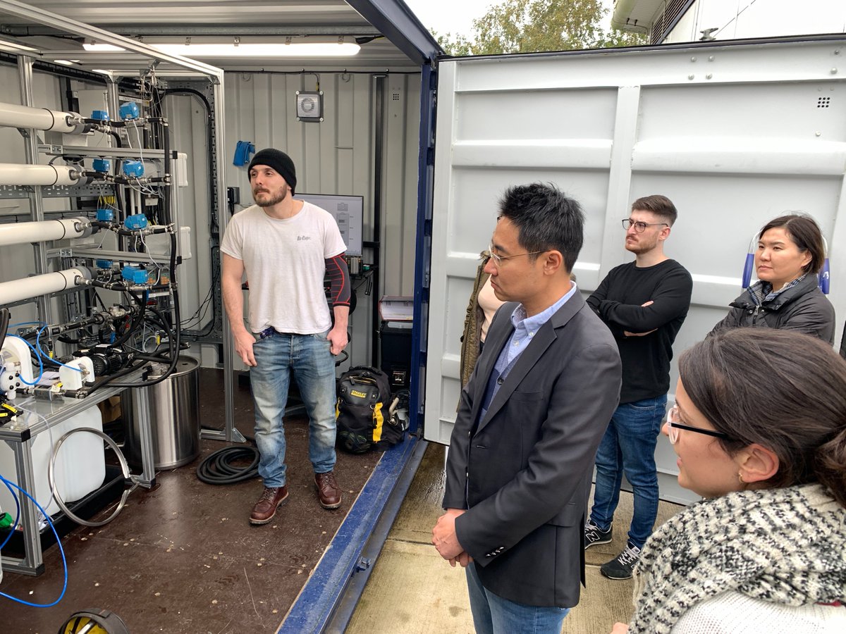 ProfGuwy's tweet photo. Great day with @po_heng_lee and his team from @imperialcollege visiting the containerised OXYHYH2O pilot plant at @USW_SERC  H2Centre.
@MariaRSuarez @MassanetJaime @RICE_Cymru @DwrCymru https://t.co/ZKrRbyhiye