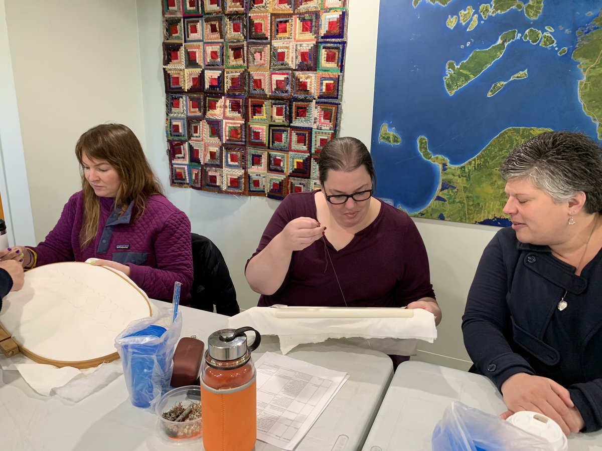 NSSSTA's tweet photo. From our #thinkaboutit satellite sites! Quilts &amp; Lichen walk at DesBrisay Mus. Buoy-making Memory Lane &amp; beautiful morning Fortress Louisbourg! https://t.co/YT5TwOAGVW