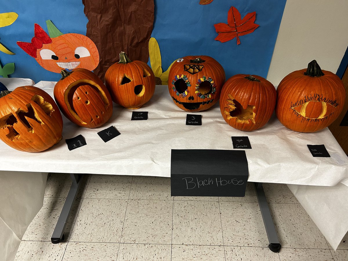 JNB_Eagles's tweet photo. This week our students carved and decorated pumpkins during their specials period. We think they did SUCH an awesome job! Which one is your favorite? https://t.co/t2VSzNOpKX