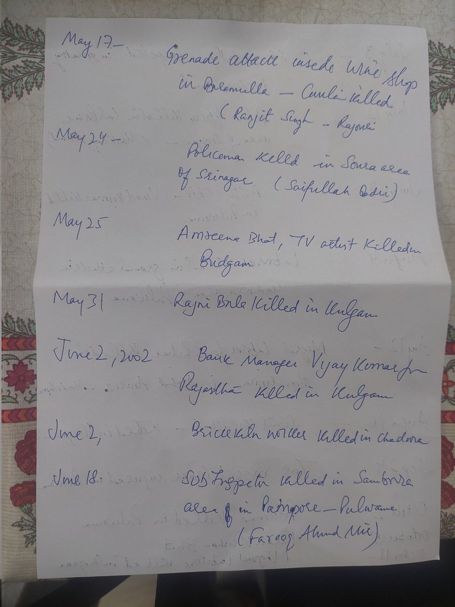 mkandharii's tweet photo. Timeline of #Targetedkillings in #JammuKashmir since January 2022 till date.
@AAMEAK #securityforces #Migrantlaborers https://t.co/itxD5BdAu0