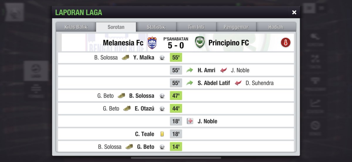 Melanesia_FC's tweet photo. @LTEILeagueCup 
Perempat Final 🔥
@Melanesia_FC vs @principinofc 
5-0

#LLC7 https://t.co/w1AuLkqpBJ