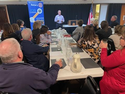 5970Rotary's tweet image. On Thursday, October 22, District Governor Don Meyer visited the New Hampton Rotary Club.  He got to meet their Youth Exchange Student Daniela, and even got to have lunch with the Suellen Kolbet, the District Secretary.
