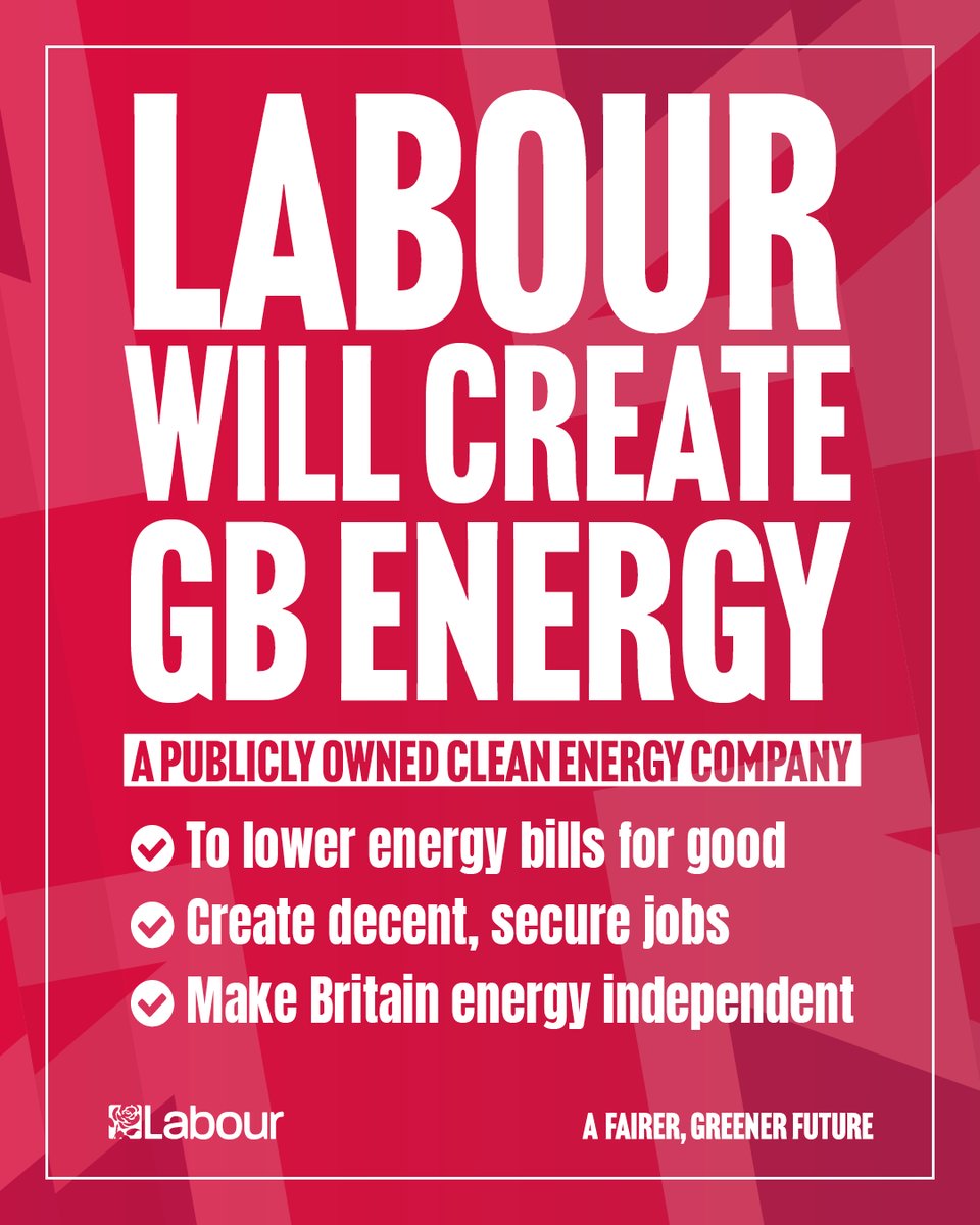 For 12 years, the Conservative Party has failed on energy security. Now households and businesses are paying the price. Only Labour can deliver the long-term plan Britain needs to cut bills and build a secure energy system for the future.