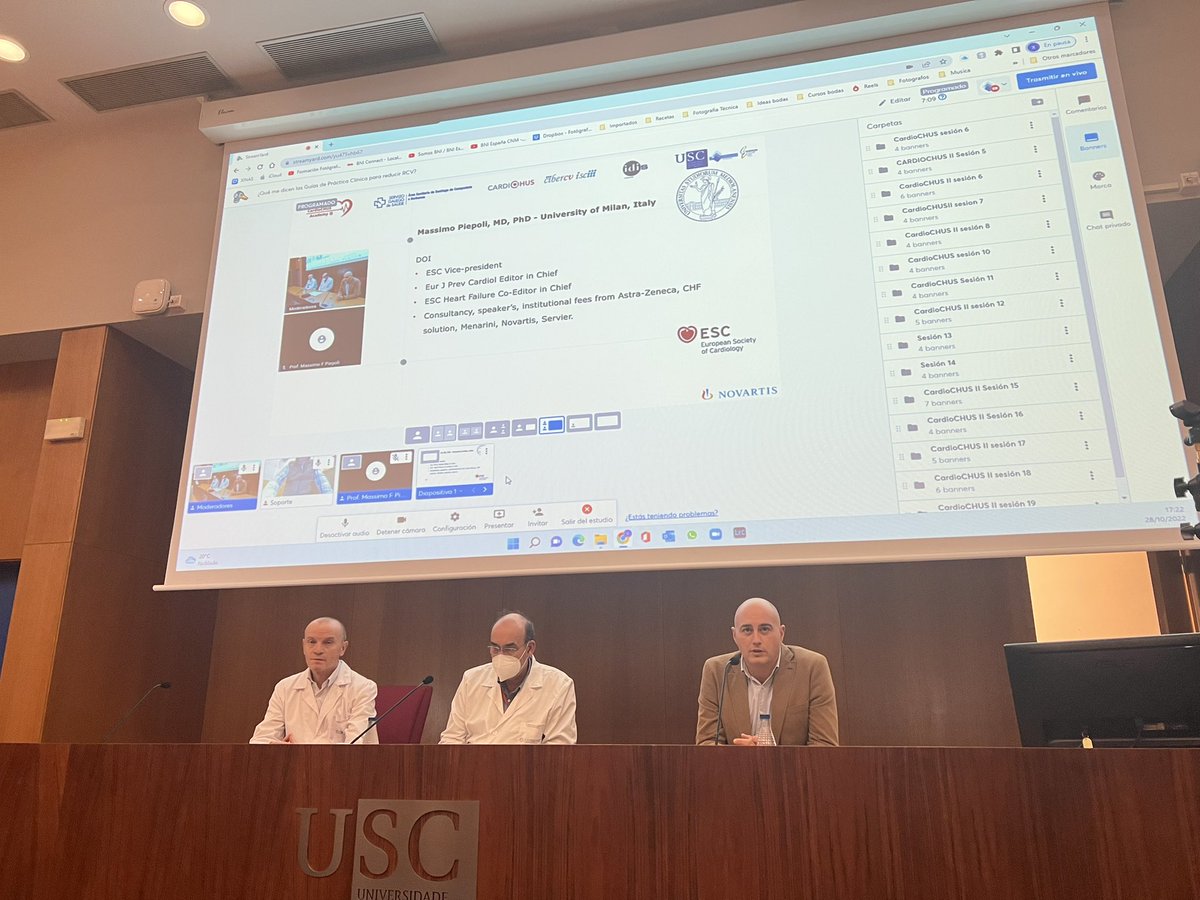 DanielReyAldana's tweet photo. Empezamos la sesión del abordaje coordinado del #paciente de alto riesgo cardiovascular @cardiochus #catedraUSCSemergen https://t.co/NosgmrYXgA