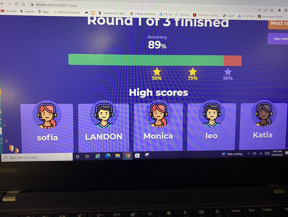 Thank you M. Phelan for introducing me to this fabulous platform for multiplication fact fluency!  As you predicted, the kiddos love it! <a href="/cypresscreekvcs/">Cypress Creek</a> <a href="/volusiaschools/">Volusia County Schools</a> <a href="/mshell44/">Michelle Phelan</a> <a href="/99mathgame/">99math</a>